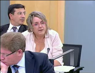Dolors Puig (Diputada del PSC al Congr�s dels Diputats) defensant a la Comissi� de Foment del Congr�s dels Diputats l'esmena transaccional presentada per PP i PSOE a la proposici� no de Llei presentada pel PP per fixar una periodicitat de les reunions de la CSAAB i el GTTR (26 de Juny de 2009)